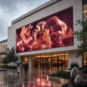 Outdoor LED Billboard P3.076 IP65 Wall Mounted Display For Premium Retail Center Luxury Brand Advertising Campaigns