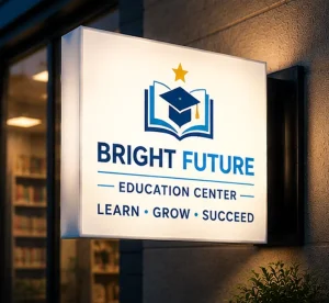 Outdoor LED Shopfront Sign for Business Visibility with Solar System Option