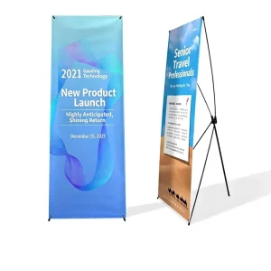 Outdoor Portable 80*180cm Advertising Poster Display Stand Windproof Retractable