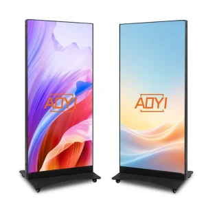 Outdoor Steel Cabinet LED Poster Display 960x1920mm P2.5 P3 P4 Advertising Screen With Remote Content Management NOVA Controller