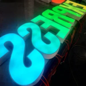Outdoor Wall Store Front Advertising 3D Business Signage Shop Logo Acrylic Channel Letters Illuminated Led Electronic Signs