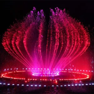 Outdoor Water Fountain Garden Dancing Music Fountain Stainless Steel IP68 Waterproof LED Underwater Light Full Custom Design