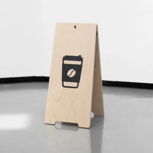 Outdoor Wooden Ocean Board Folding A-Line Floor Display Billboard with Custom Logo