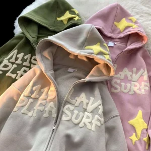 Oversized 3D Puff Print Hoodie Printed Graphic Custom Full Zip up Hoodie Warm Fashion Men’s Hoodie 3D