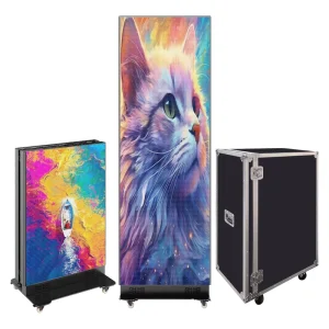 P1.86 LED Poster Indoor Screen Display with Flight Case for Shopping Malls Event and Shop Advertising