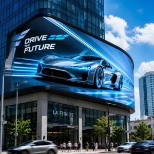 P10 LED Naked eye 3D Advertising Display Outdoor Screen Digital Signage Billboard 3D Curved 90 Degree LED Video Wall