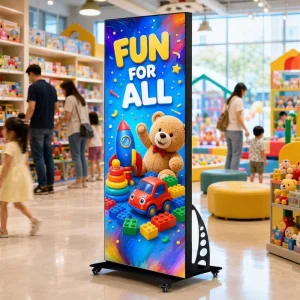 P2 Floor Standing Indoor LED Poster Display 640x1920mm Full HD Screen for Shopping Mall Retail Store
