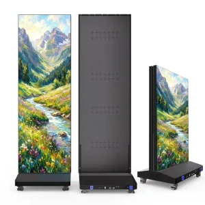 P2.5 Indoor Portable Android Digital Lighting Lamp Digital Signage Vertical Advertising Screen Shopping Mall Store LED Poster