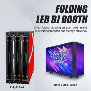P2.604 Outdoor Foldable Led DJ Booth Display for Retail Store Airport Wedding Festival Stage