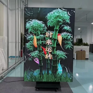 P2mm 1280x1920mm Movable Three-fold Indoor LED Poster Display Screen for Shopping Mall Retail Store & Elevator