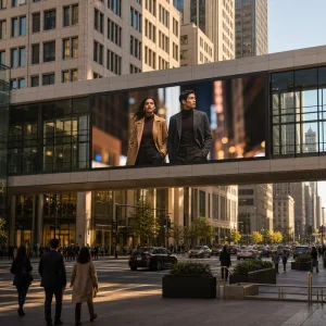 P8 IP65 Waterproof High Brightness Outdoor LED Display for City Center Commercial Building Facade Advertising