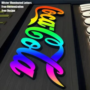 PANGUI Expert Chinese 3D Luminous Characters Signage Stainless Steel Border for Premium LED Channel Letter Signs