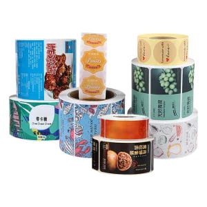 PE Material Custom Design Sticker Label Roll Food Grade Beverage Juice Plastic Shrink Sleeve Labels for Water Bottles Roll Label