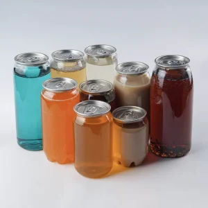 PET Can Soda Latas De Plastico Juice Bottle with Sealed Aluminum POP Lid Cans for Cold Drinks Juice Beverage Bottles