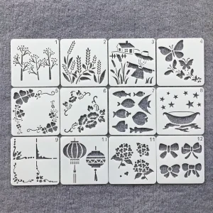PET Stencils for Wall Painting Wall Stencils for Painting Bag White Customized Cake Item Sets Packing Color Origin