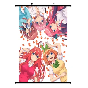 PL Custom Wall Scroll Printing Fabric Anime Posters With Plastic Aluminium Anime Rod Poster Scroll Hanger Hanging Scroll Poster