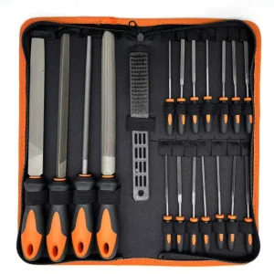 PMS 19PCSCombination Metal Steel File Set 16 Piece Iron Grinding Tool with Hanging Bag Triangular File Files Rasps