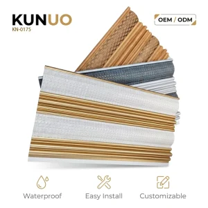 PS Wall Panel Moisture Resistant Polystyrene Slat Board Easy Clean Interior Decor for Beauty Salon Hair Studio Wall