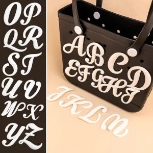 PVC Big Bag Charm Alphabet Letters Decoration Accessories for Handbags