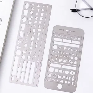 Painting Stencils Drawing Template Ruler Planner Scrapbook Photo Album Custom Metal Stencils Journal