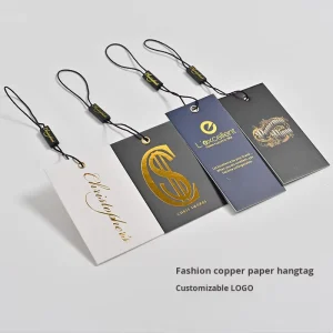 Paper Clothing Tag Making for Men and Women with Logo Trademark Label Printing Free Design