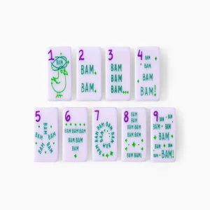 Pastel Pop Art Icons 4 Layer Acrylic American Mahjong Tile Set for Private Label and Boutique Game Retailers