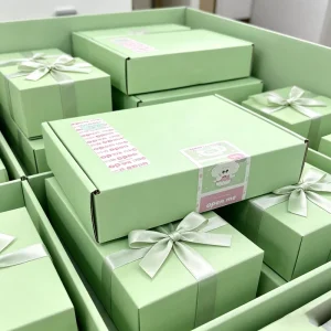 Pastel Rigid Shipping Mailer Box Glossy Finish Embossing Die Cut Matt UV Coating