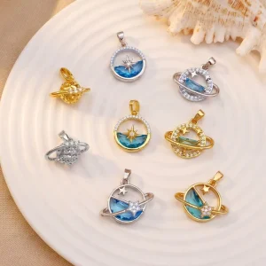 Pendant Blue Planet DIY Accessories Minimalist Simple Design Sense Small Niche Accessories Women Gift
