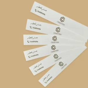 Perfume test Strip Gold Foil Emboss logo White Cotton Blotting Paper Blotter Scent Strips for Perfume Tester