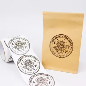 Personalised Round Label Printing Transparent Stickers Custom Logo Waterproof Vinyl Sticker Roll for Packaging