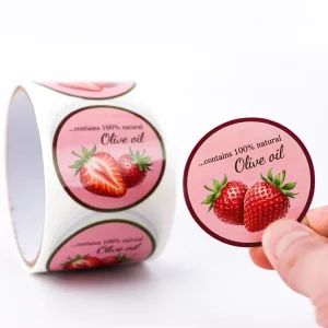 Personalize Product Packaging Adhesive Label Printing Round Waterproof Vinyl Sticker Roll Paper Custom logo Label Stickers