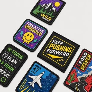 Personalized 3D Custom PVC Logo Patches for Creative Squad, Premium Soft Rubber Identity Badge for Lifestyle Apparel