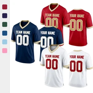 Personalized American Football Jersey, Polyester, Plus Size, Anti-Pilling, Stitched, Stadium Fan Wear, OEM Supply