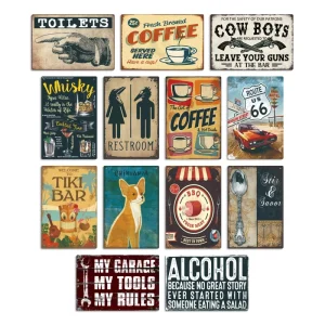 Personalized Business Brand Identity Signage Portrait Wall Decor Tin Sign Indoor Outdoor Metal Sign