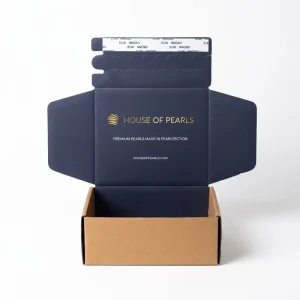 Personalized Custom Logo Eco Friendly Recyclable Tear Off Shipping Gift Packaging Corrugated Cardboard Zipper Mailer Boxes