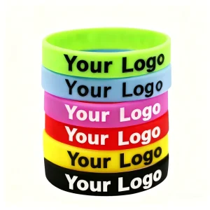 Personalized Debossed Logo Rubber Bracelets for Corporate Gifts and Events Silicone Wristbands
