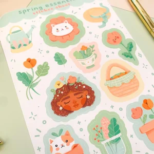 Personalized Design Cartoon Kiss Cut Sticker Sheet Printing Durable Waterproof UV Resistant Custom Vinyl Label Sticker Sheets