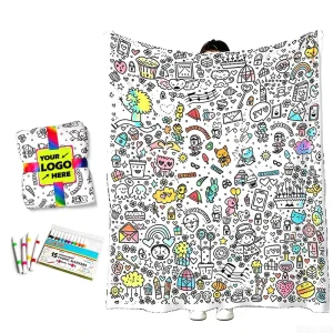 Personalized Digital Print Blanket, Custom DIY Graffiti Art Blanket, Sublimation Blanket Support Custom Logo & Pattern