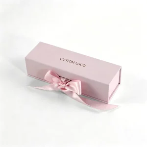 Personalized Eco Ribbon Gift Box with Logo Printed Rigid Paper Box for Bridesmaid Wedding Party Favor