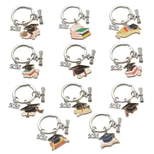 Personalized Enamel Graduation Cap Keychains Senior Class Party Favors University Alumni Commemorative Gift