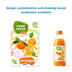Personalized Food Use Labels Waterproof Oil Proof Durable Barcode Custom Design Stickers for Edible Products