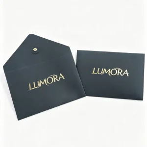 Personalized Gold Foil Logo Paper Envelope Custom Printed Luxury Invitation Gift Packaging Envelope