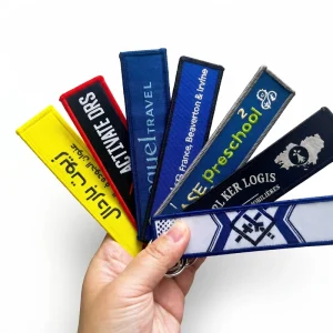 Personalized Logo Embroidery Fabric Key Tag Employee Giveaway Merchandise Promotional Gift