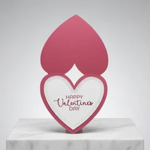 Personalized Luxury Heart Shape Greeting Card Paper Card Printing Custom Logo Business Gift Thank You Card
