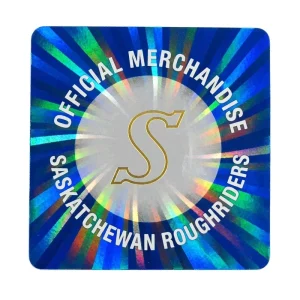 Personalized Security Seals Circular Holographic Authentication Marks for Official Merchandise Protection Sunburst