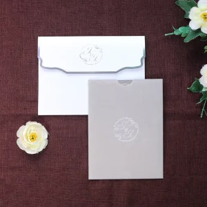 Personalized Silver Mirror Acrylic Engraved Text Luxury Velvet Folio Hardcover Wedding Invitations