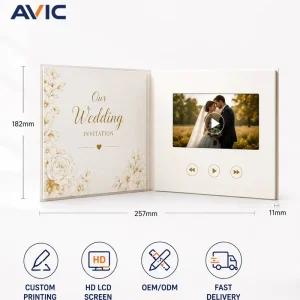 Personalized Wedding Invitation Greeting Card Musical Photo Album Digital Video Brochure Booklet