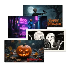 Photo Paper Cardboard Posters Promotion A1 A2 A3 A4 Digital Printing Embossed Poster for Christmas Halloween Festival
