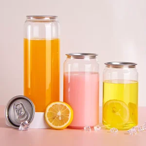 Plastic Cans Soda Drinking Bottle Customized PET Cans with Logo with Aluminum Lids
