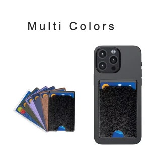 Plastic Card Holder for Mobile Phone Case One Touch Magnet Design 2 Credit Card Storage Holders
